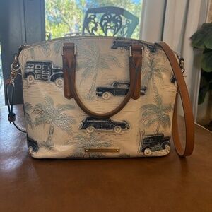 Brahmin Copa Cabana Print Dome Two Way Satchel Shoulder Bag